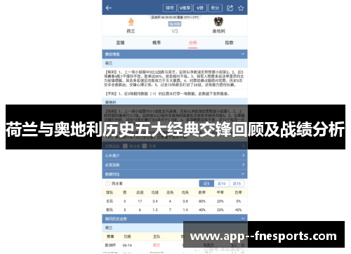 荷兰与奥地利历史五大经典交锋回顾及战绩分析